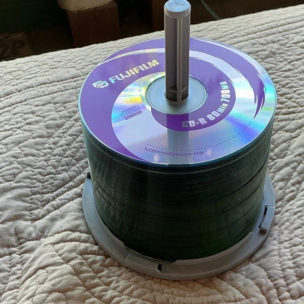 Fujifilm Purple and Silver CD-R Spindle 66 unused CDs